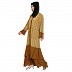 Front Open Loose sleeves Dual color Abaya 